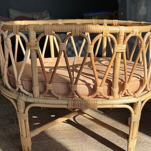 Poppie Natural Rattan Basket with Cushion